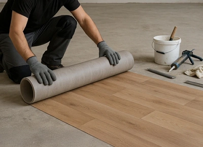 Comment poser un sol PVC en rouleau, vinyle, lino - Conseils astuces