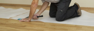 Pose parquet contrecollé