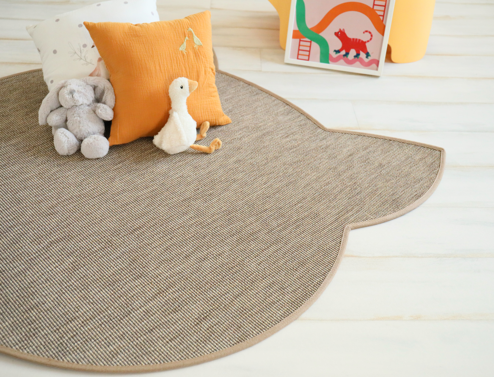 image d'un tapis sur mesure avec une finition galon en polypropylène