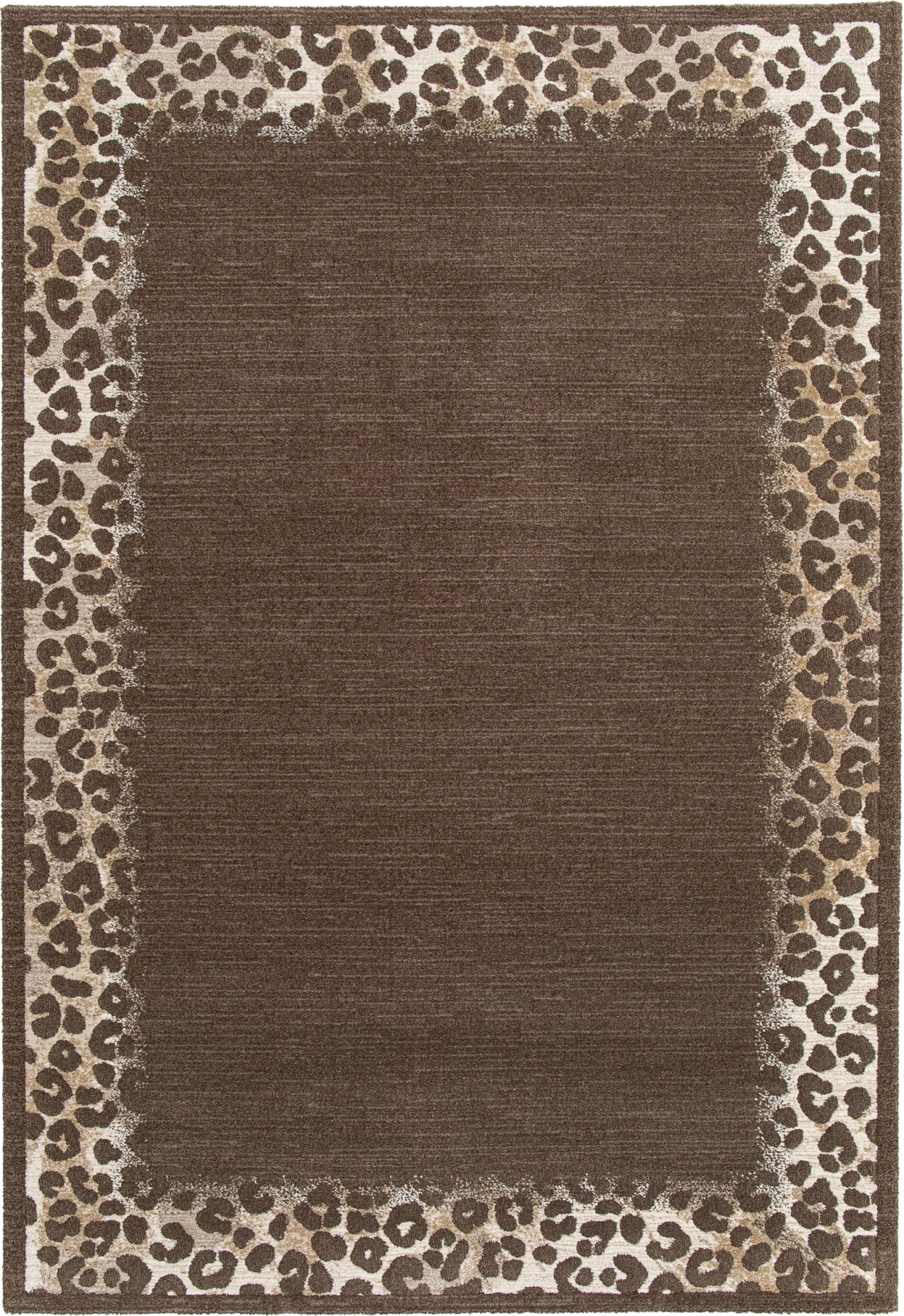Tapis Sauvage marron chocolat vu de haut