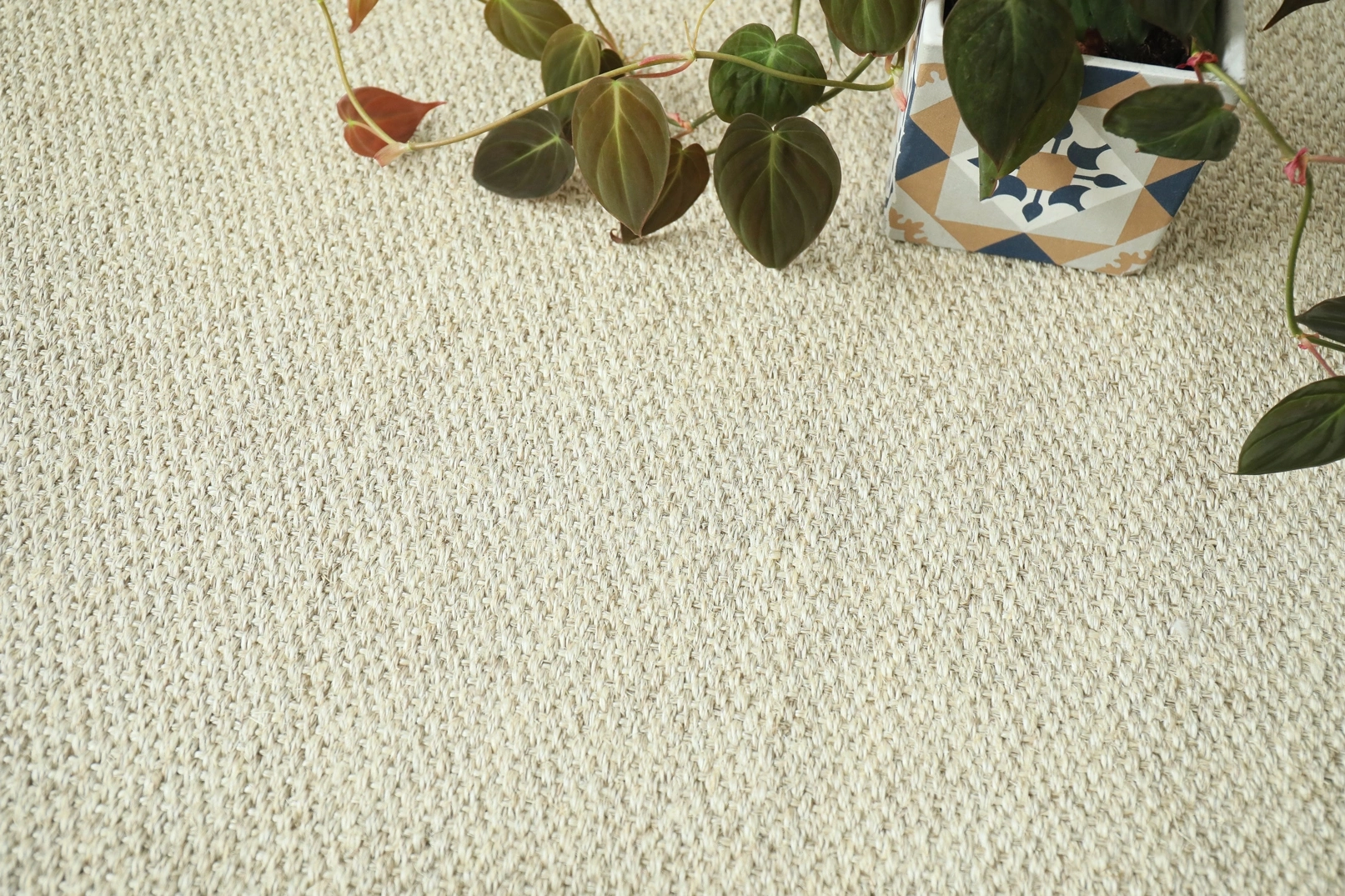 Matière en fibres végétales pour sol naturel au style rétro chic