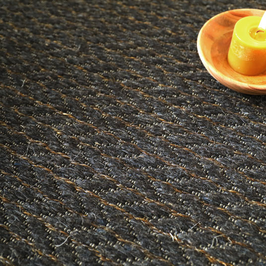 Moquette en laine, jute et sisal - Esprit - Noir - gros plan
