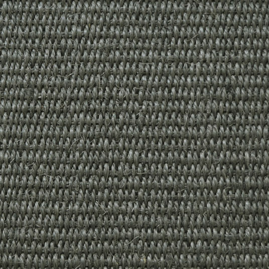 Tapis Sisal Quintana blanchi ganse coton anthracite