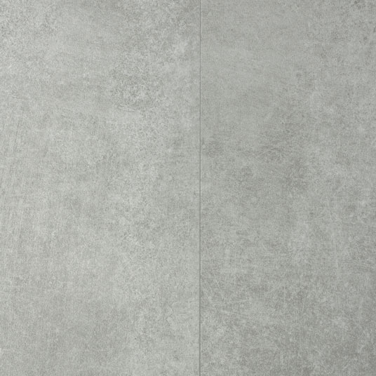 Dalle sol vinyle rigide clipsable et acoustique - Effet béton gris clair - Sans perspective