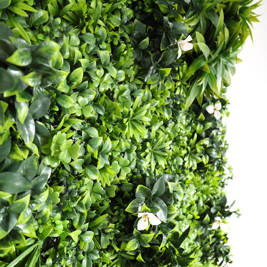 Mur végétal artificiel 1m x 1m - Manoir champêtre - Intérieur et extérieur - tranche