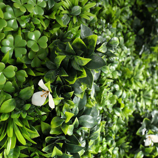 Mur végétal artificiel 1m x 1m - Manoir champêtre - Intérieur et extérieur - gros plan