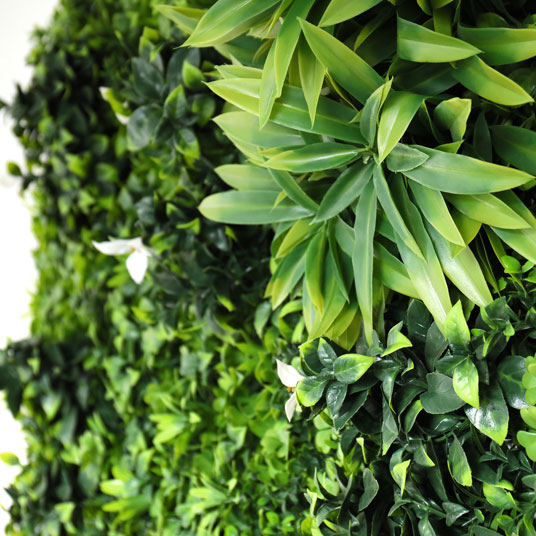 Mur végétal artificiel 1m x 1m - Manoir champêtre - Intérieur et extérieur - feuille