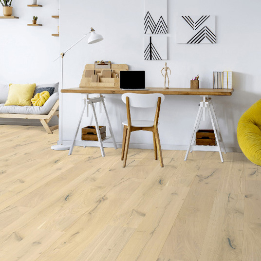 Lame Parquet contrecoll huil Click  plat - Chne Blanchi