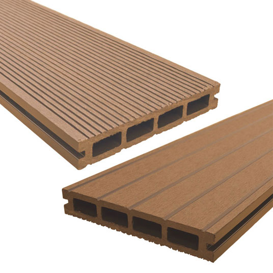 Lame terrasse en bois composite - Brun Exotique - Proportion lames