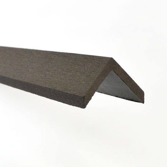 Finition latérale lame terrasse bois composite - Brun foncé - 220 cm
