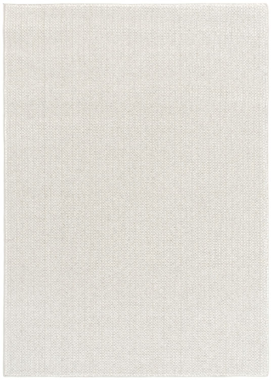 Tapis en laine et polyester - Tricot - Blanc cassé - sans perspective