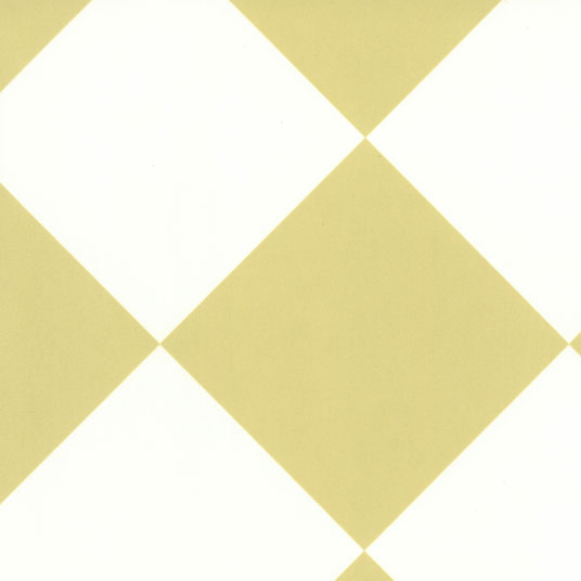 Sol Vinyle pastel Happy Days - Carrelage blanc et jaune moutarde - sans perspective