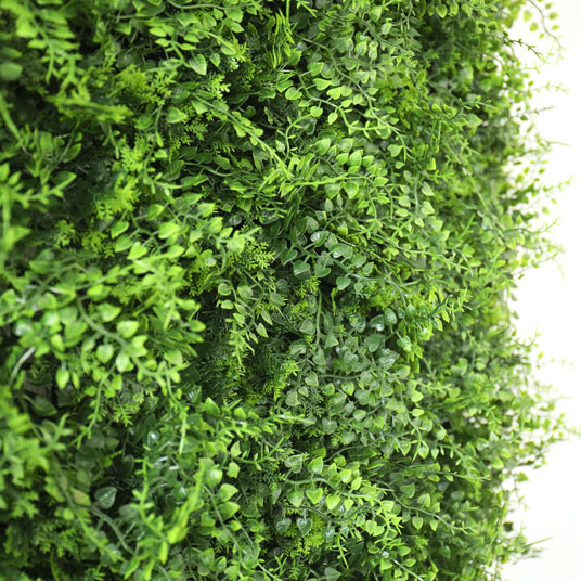 Mur végétal artificiel 1m x 1m - Fougère - vue de coté