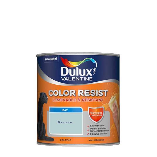 Dulux Valentine Color Resist - Murs&Boiseries - Mat Bleu Aqua - étiquette