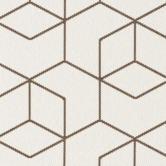 Tapis Graphique Essenza Crème - Cubes 3D - Sans perspective