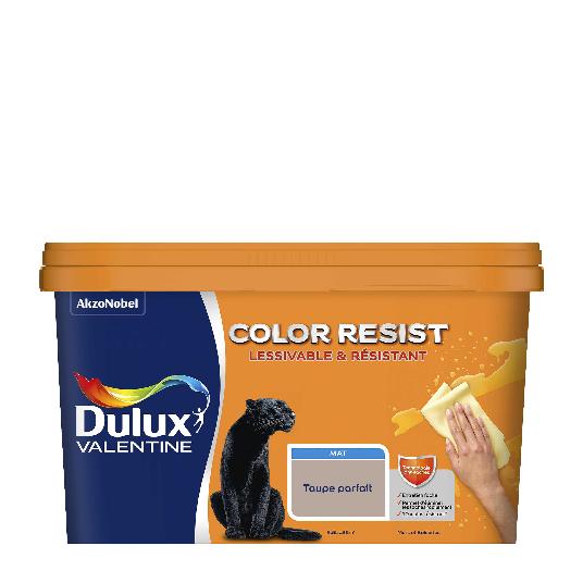 Dulux Valentine Color Resist - Murs&Boiseries - Mat Taupe Parfait - étiquette avant