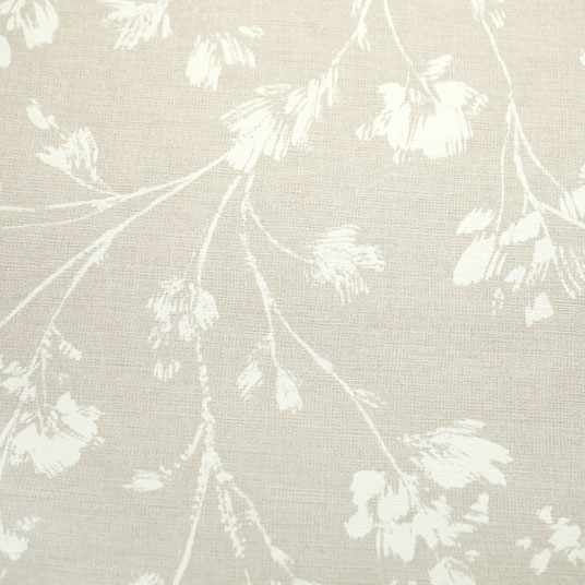 Papier peint vinyle sur intissé - Japandi - Fleurs de cerisier beige - gros plan