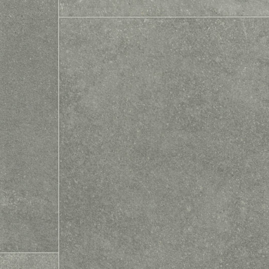 Sol Vinyle Loft - Imitation carrelage gris - Surface brillante - sans perspective