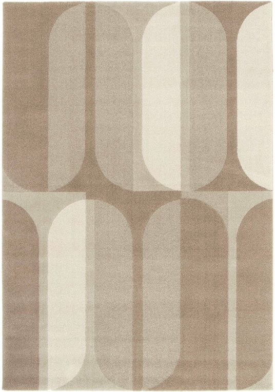 Tapis intérieur géométrique - Milano Vintage - Marron et beige