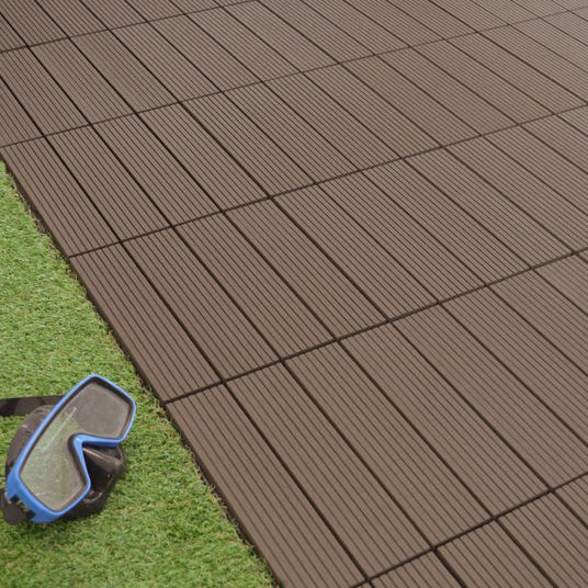 Dalle Terrasse Composite clipsable - Chocolat - Terrasse et gazon synthétique