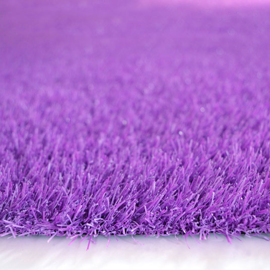 Gazon artificiel Happy Party - Couleur Violet - Classé feu - 20mm - tranche