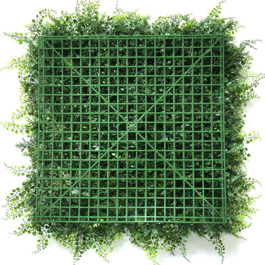 Mur végétal artificiel 1m x 1m - Fougère - face arrière