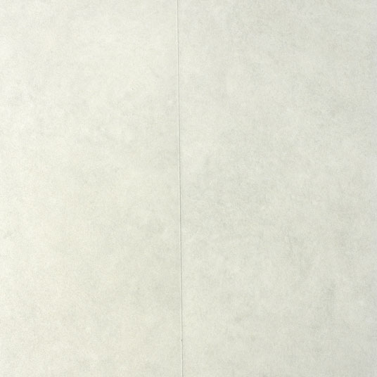 Dalle Sol PVC - Click à plat - Effet béton lissé blanc craie