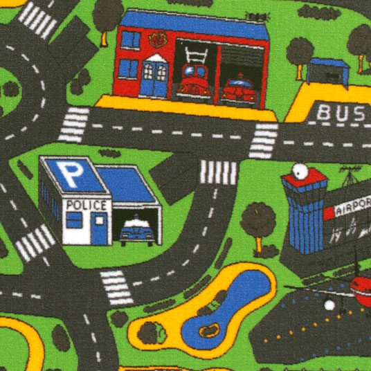 Tapis de jeux avec routes et ville