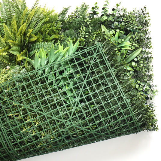 Mur végétal artificiel - Printemps poétique - envers et accroche