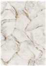 Tapis de salon - Marbré blanc - Veinage couleur