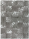 Tapis toucher soft - Imprimé léopard - Patchwork noir et blanc