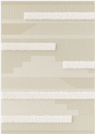 Tapis en relief géométrique - Salvador - Lignes écru et beige naturel