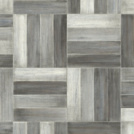 Visuel - Chute de Sol Vinyle Textile - Relief 3D - Imprim parquet mosaque gris