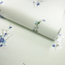Decoweb.com vous recommande : Papier peint vinyle expansé sur intissé - Aquarelle - Fleurs bleues