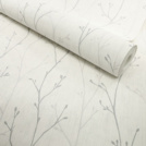 Decoweb.com vous recommande : Papier peint vinyle sur intissé - Botanique - Feuillage gris