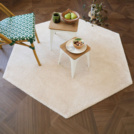 Visuel - Tapis de salon design hexagonal - Touch - Beige clair