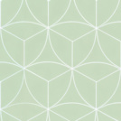 Sol Vinyle Textile économique - Rosace géométrique - Vert d'eau