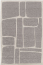 Tapis souple en tissu chenille recycl -Cubisme -Crme et grge