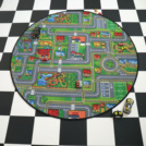 Tapis rond de jeu enfant - Circuit de voiture - Ville