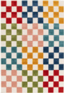 Tapis extérieur et intérieur motif damier - Petit Marius - Multicolore
