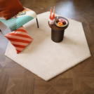 Visuel - Tapis hexagonal en matire recycle - Re-life - Beige nude