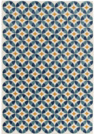Tapis intérieur et extérieur motif géométrique - Ambroise - Bleu et jaune