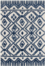 Tapis extrieur et intrieur motif ethnique -Brasilia - Bleu fonc