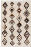 Tapis motif berbre  franges - Gris, camel