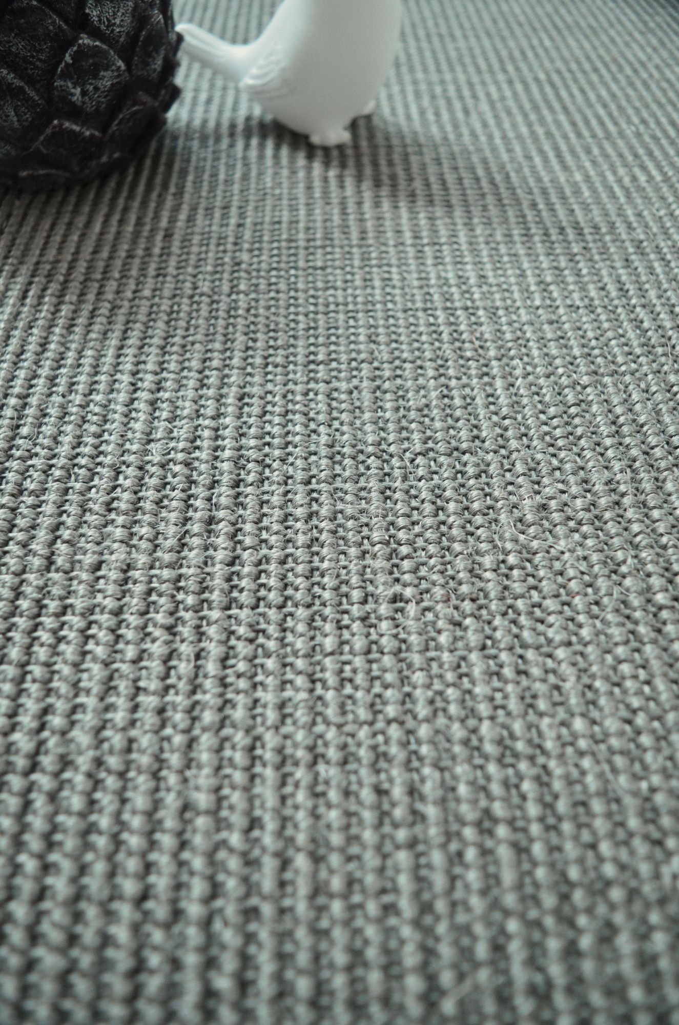 Tapis sur mesure Sisal Yucatan - Gris acier - gros plan