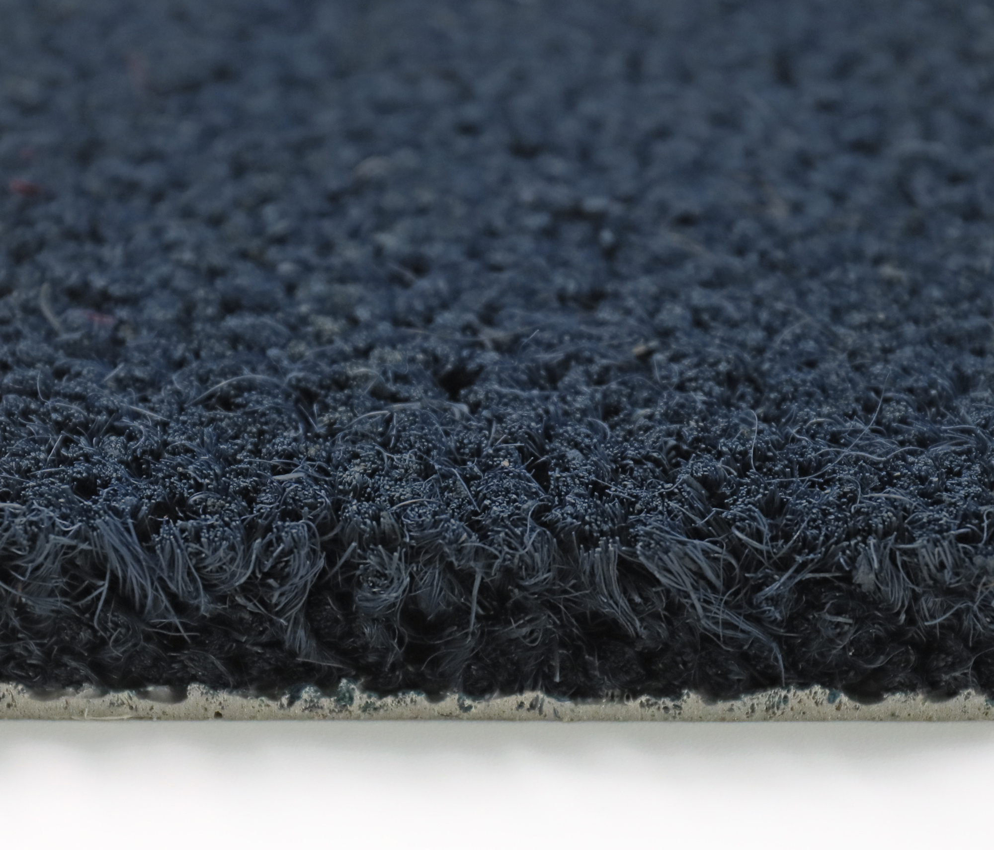 Tapis sur mesure Paillasson Brosse Coco 23mm - Bleu - tranche
