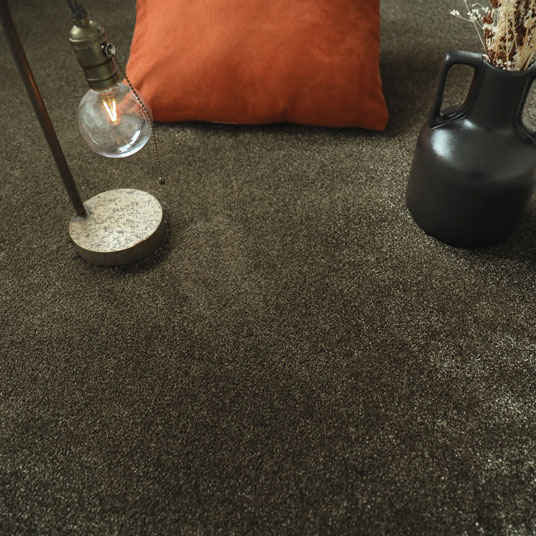 Tapis sur mesure doux Charme velours marron