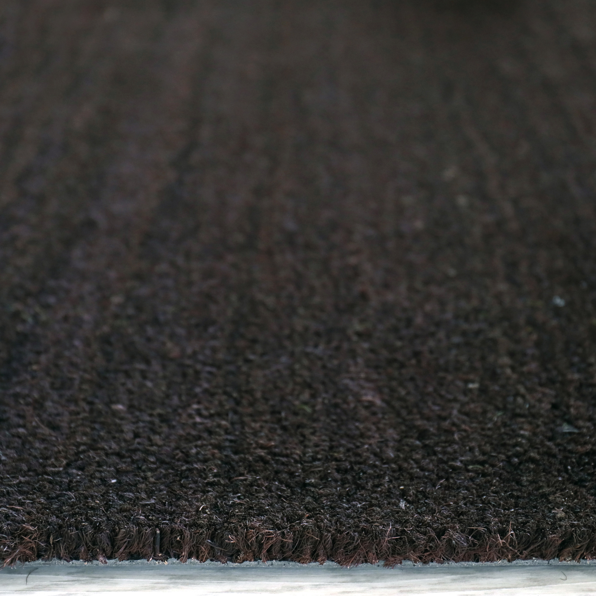 Tapis sur mesure Paillasson Brosse Coco 17mm - Brun - Tranche
