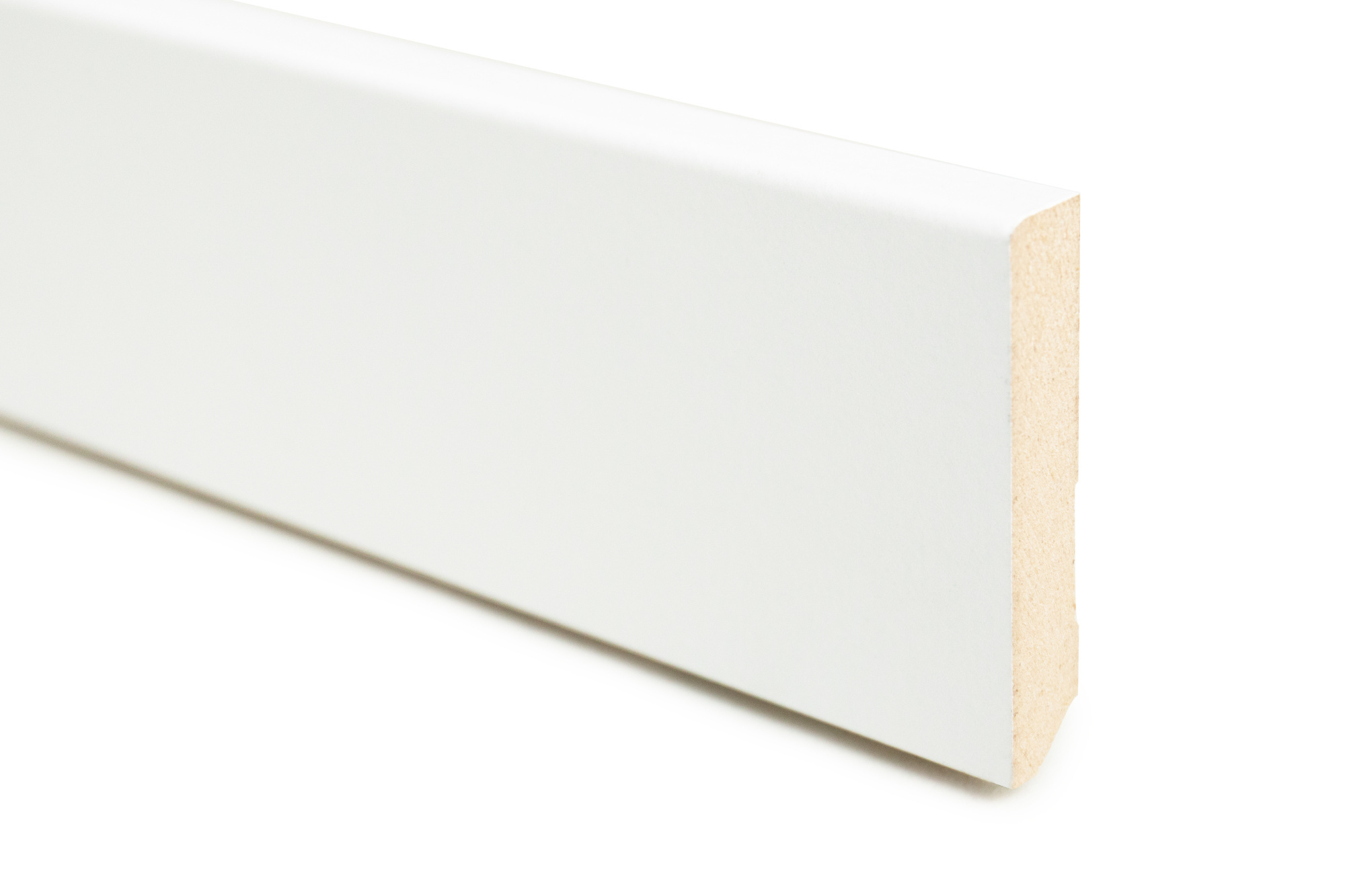 Plinthe blanche à peindre pour parquet contrecollé - 8 cm