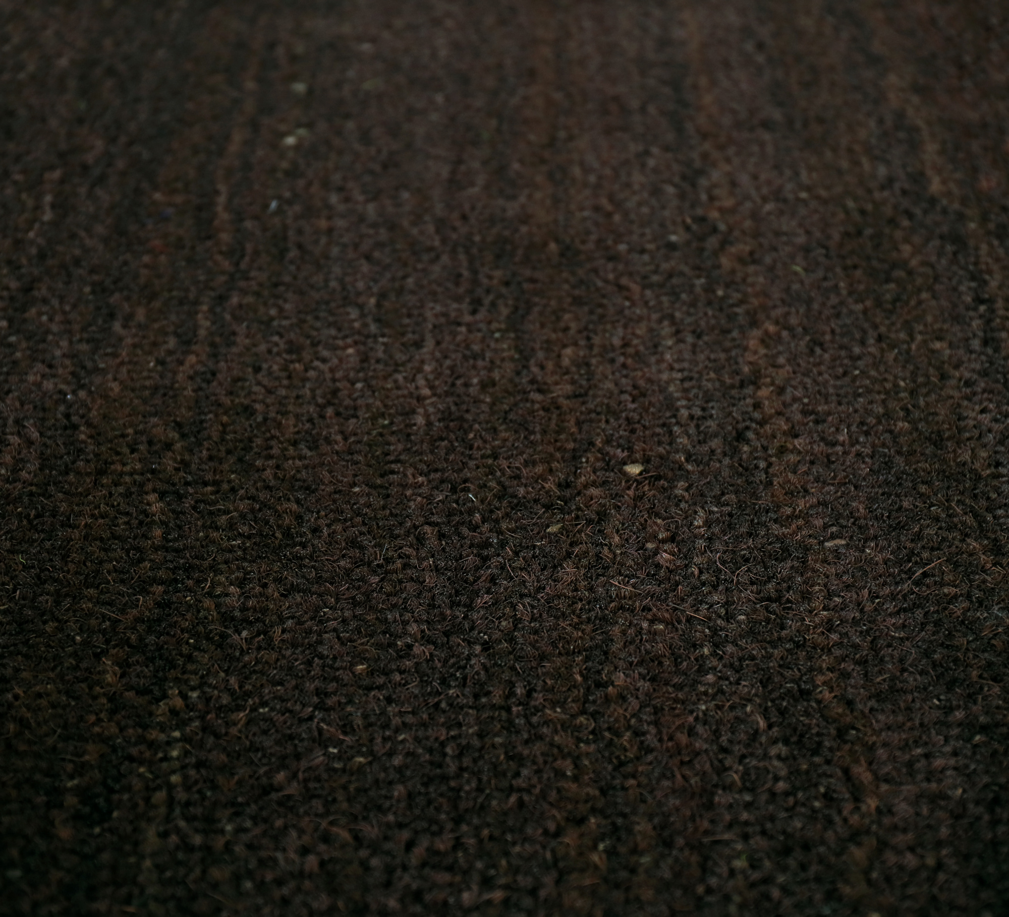 Tapis sur mesure Paillasson Brosse Coco 23mm - Brun - Texture